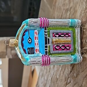 Glass Ornament 1950's Juke Box Holiday or Christmas Collectible
